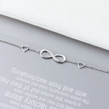 Infinity Charm Bracelet with Cubic Zirconia for Women