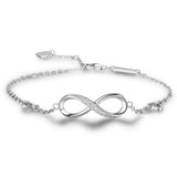 Infinity Charm Bracelet with Cubic Zirconia for Women
