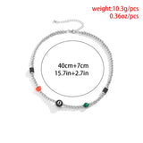 Lucky Number Eight Dice Choker Necklace Men Women Jewelry