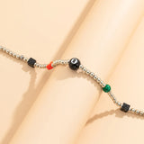 Lucky Number Eight Dice Choker Necklace Men Women Jewelry