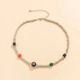 Lucky Number Eight Dice Choker Necklace Men Women Jewelry
