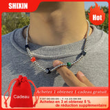 Lucky Number Eight Dice Choker Necklace Men Women Jewelry