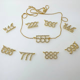 Lucky Number Necklace 111-999 Plated Chain CZ Angle Number Women Charms Jewelry