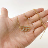 Lucky Number Necklace 111-999 Plated Chain CZ Angle Number Women Charms Jewelry