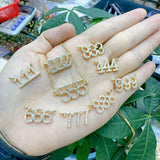 Lucky Number Necklace 111-999 Plated Chain CZ Angle Number Women Charms Jewelry