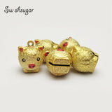 Lucky Pig Metal Jingle Bell Charms DIY Craft Pendant Accessories
