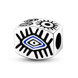 Lucky Protective Eye Beads Totems Charm for Bracelet Necklace Silver