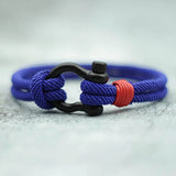 Red Milan Rope Bracelet with Horseshoe Buckle