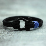 Red Milan Rope Bracelet with Horseshoe Buckle