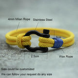 Red Milan Rope Bracelet with Horseshoe Buckle