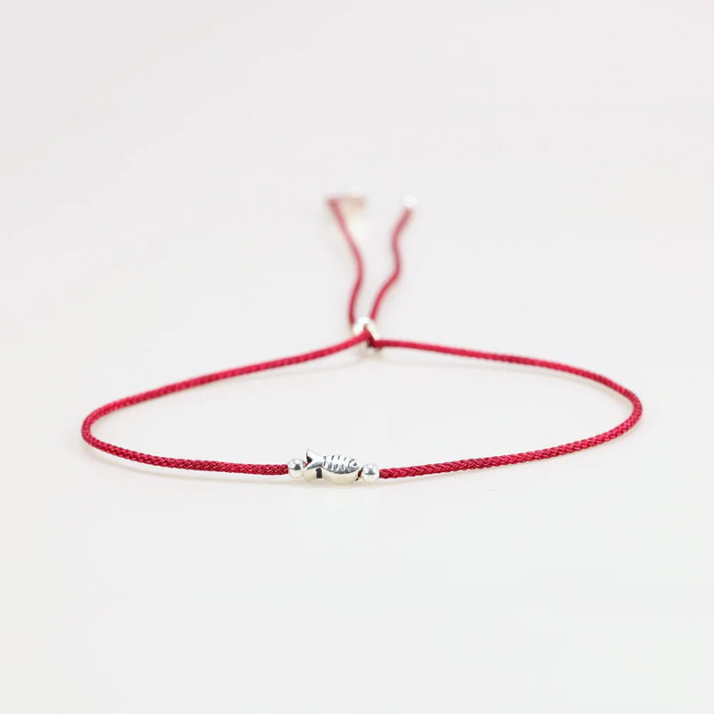 925 Silver Fish Charm Bracelet for Women