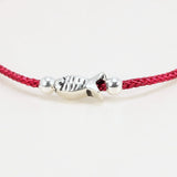 925 Silver Fish Charm Bracelet for Women