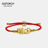 Pixiu Red Rope Bracelet 999 Silver Tibetan Knots Charm Bracelet