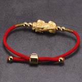 Pixiu Red Rope Bracelet 999 Silver Tibetan Knots Charm Bracelet