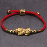 Pixiu Red Rope Bracelet 999 Silver Tibetan Knots Charm Bracelet
