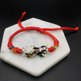 Red Rope Bracelet Lucky Charm Pixiu Tibetan Buddhist Knot
