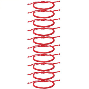 Red Thread Bracelet for Women Men Tibetan Buddhist Adjustable Handwoven Braided