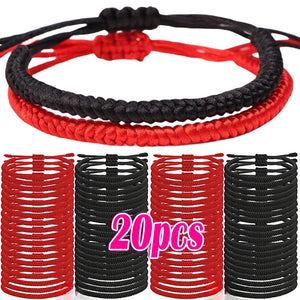 Red Thread Bracelet for Women Men Tibetan Buddhist Adjustable Handwoven Braided
