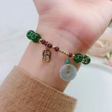 Natural Jade Pendant Fish Bracelets for Women Fine Jewelry ASL245
