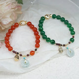 Natural Jade Pendant Fish Bracelets for Women Fine Jewelry ASL245