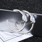 Sonny Brazil Hoop Earrings With 3 Crystal Huggie Brincos