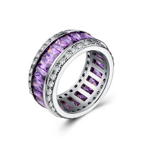 Sonny Classical CZ Crystal Ring Vintage Wedding Band Promise Engagement Rings