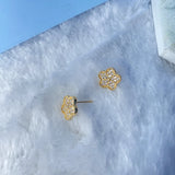 Lucky Sparkle Clover Necklace Earrings Set 18K Plated Butterfly Heart Pendant