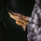 Stainless Steel Hemp Rope Men Bracelet 6MM