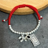 Money At Once Dollar Horse Bracelet Red Thread Hand Jewelry