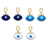 Turkis Demon Eyes Punk Rock Earrings Vintage Chunky Twisted Statement