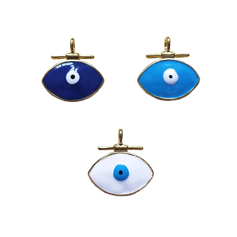 Turkis Demon Eyes Punk Rock Earrings Vintage Chunky Twisted Statement