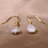 Baroque Pearl Earrings 18k - Classic Mother's Day Gift