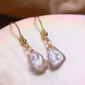 Baroque Pearl Earrings 18k - Classic Mother's Day Gift