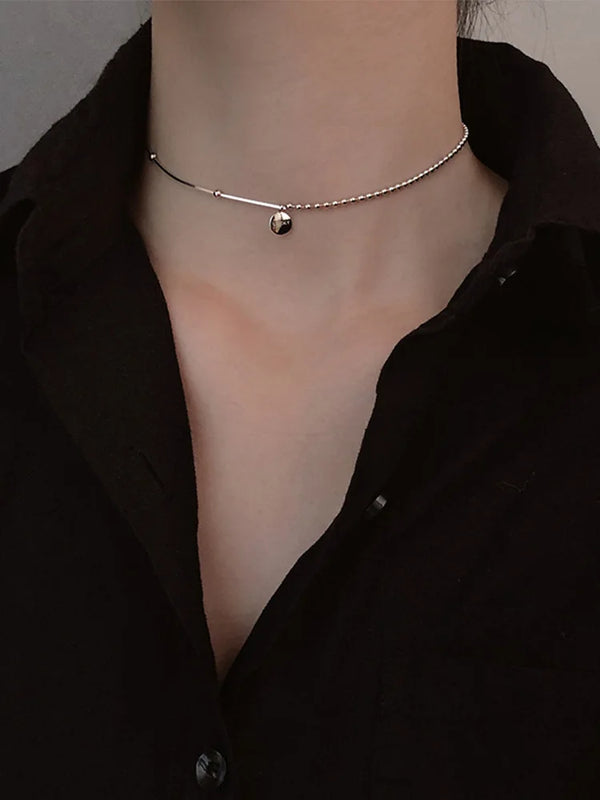 925 Silver Lucky Peas Letter Necklace for Women