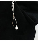 925 Silver Lucky Peas Letter Necklace for Women