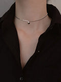 925 Silver Lucky Peas Letter Necklace for Women