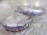 Chinese Zodiac Signs Silver Bracelet Vintage Cuff Bangle Gift