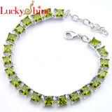Tennis Bracelets Crystal Zirconia Gems Silver Chain Wedding Party