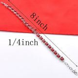 Tennis Bracelets Crystal Zirconia Gems Silver Chain Wedding Party