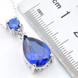 Vintage Crystal Zircon Pendant 2 Pcs/Lot Silver Plated Wedding Gift Necklace