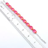Pink Tourmaline Zircon Gem Silver Chain Bracelet