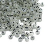 Acrylic Beads Flat Round Pick Letters 50-500pcs Spacer Beads Jewelry Making DIY