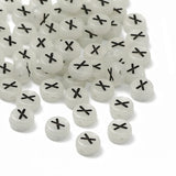 Acrylic Beads Flat Round Pick Letters 50-500pcs Spacer Beads Jewelry Making DIY