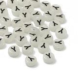 Acrylic Beads Flat Round Pick Letters 50-500pcs Spacer Beads Jewelry Making DIY