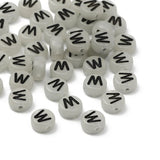 Acrylic Beads Flat Round Pick Letters 50-500pcs Spacer Beads Jewelry Making DIY