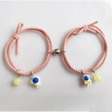 Luminous Astronaut Rope Couple Bracelet Gift Set