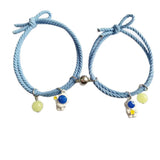 Luminous Astronaut Rope Couple Bracelet Gift Set