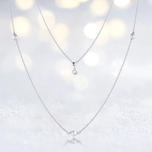 Luminous Dainty Droplets 925 Silver Necklace