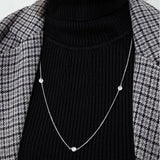 Luminous Dainty Droplets 925 Silver Necklace