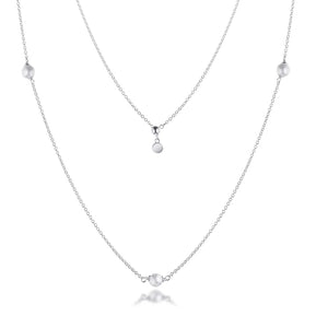 Luminous Dainty Droplets 925 Silver Necklace